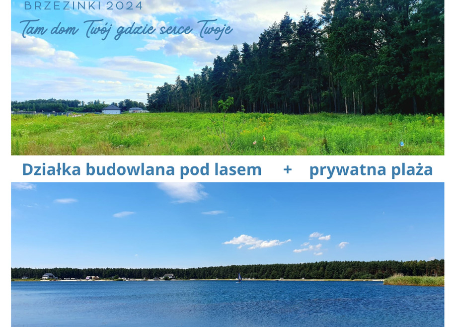 Działka budowlana pod lasem + prywatna plaża