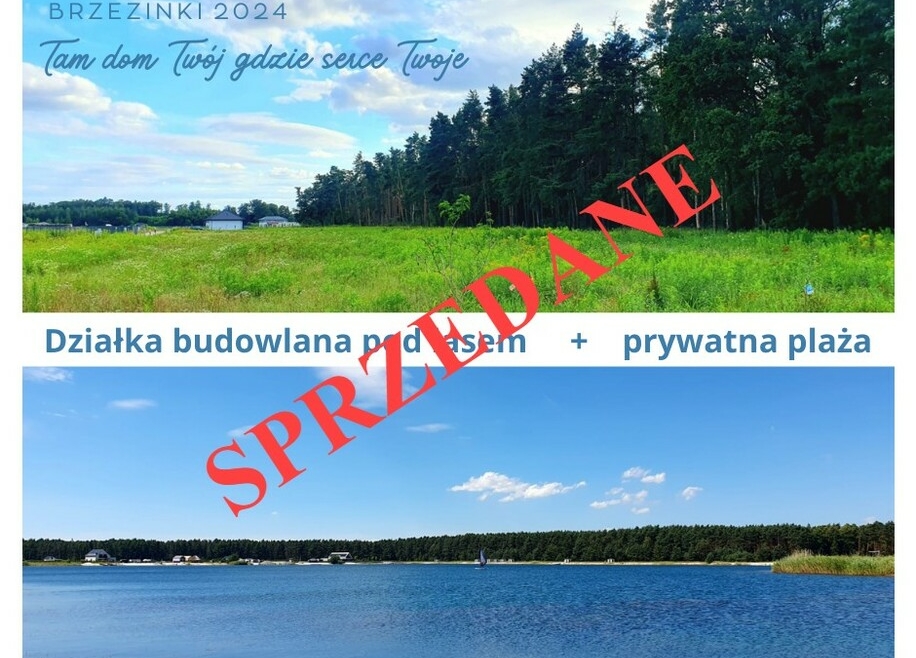 Działka budowlana pod lasem + prywatna plaża