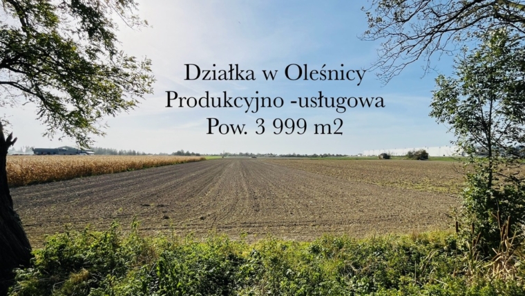 Duża działka prod. – usługowa | 0.39 ar | Oleśnica