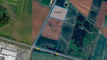 Działka usługowa 1,2 ha przy drodze nr 395