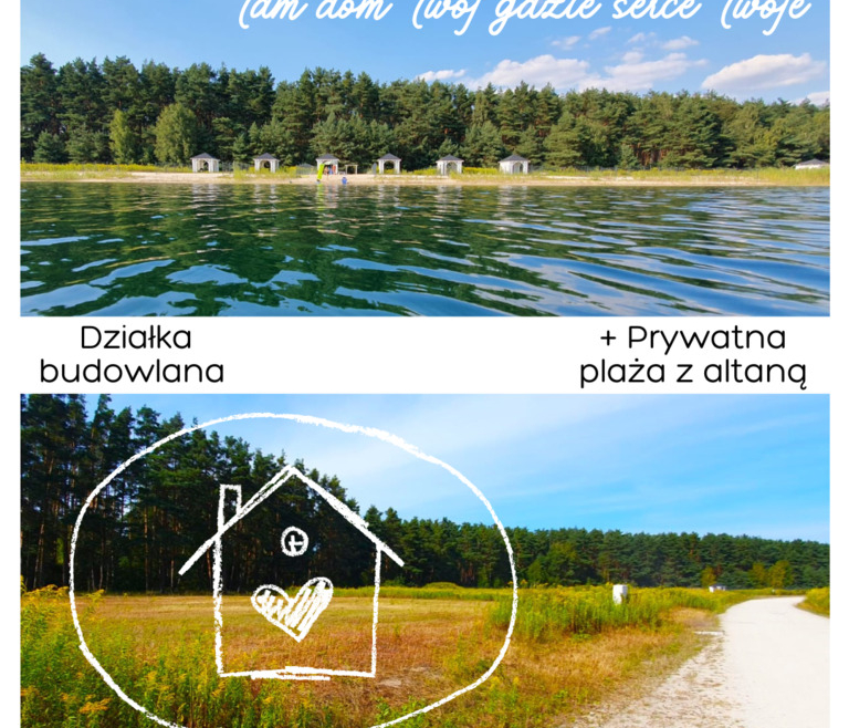 Działka bud. + Prywatna plaża! Ostatnia Szansa!