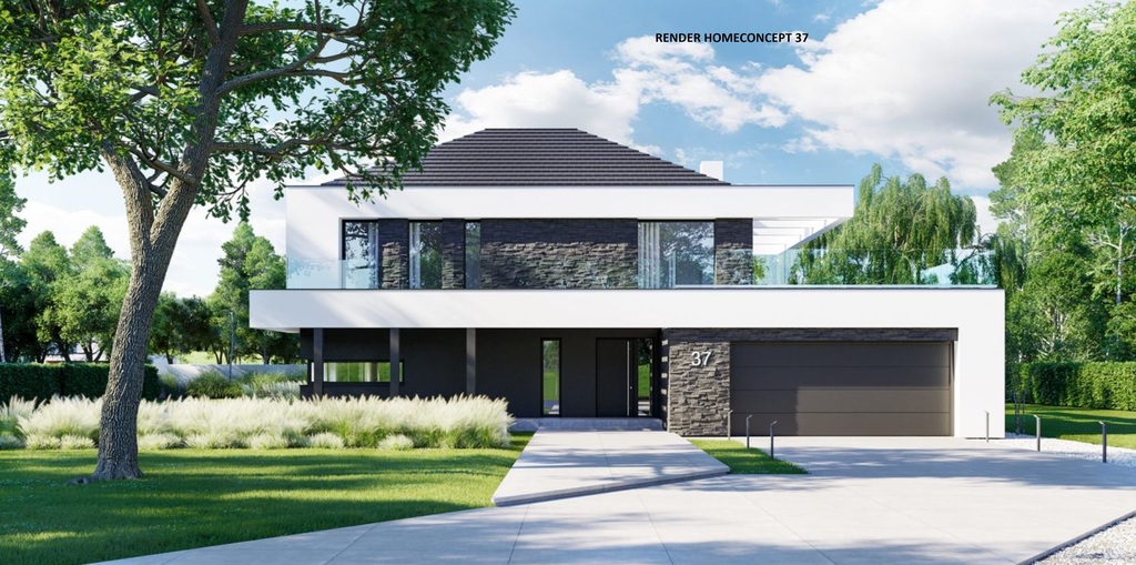 Podmiejska willa 230m2 z dużym garażem i tarasami