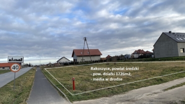 Działka budowlana z mediami, Rakoszyce k.Kątów Wr.