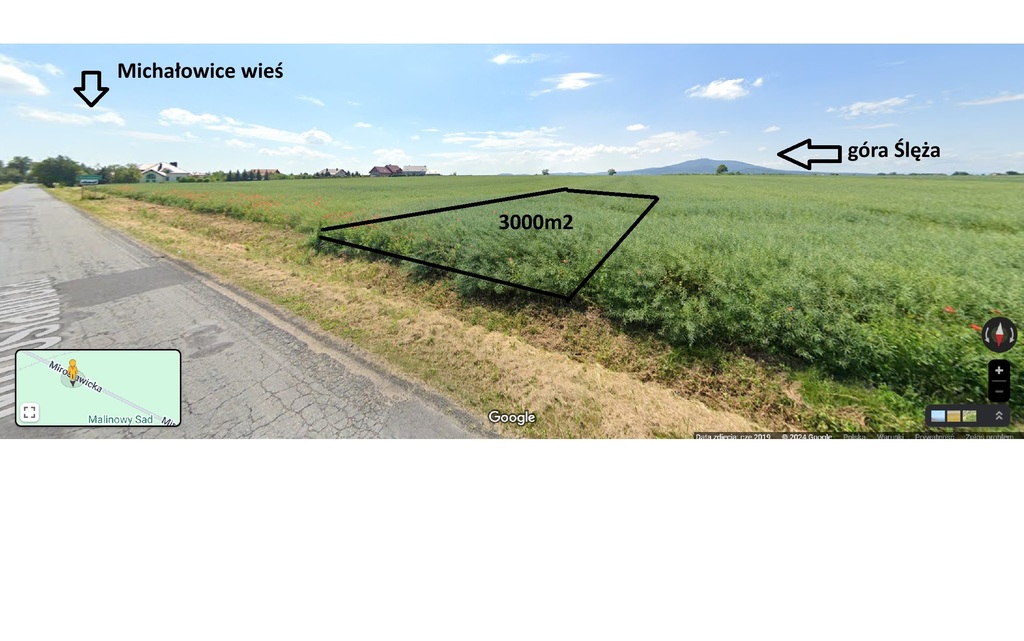 Działka z widokiem na Ślężę, Michałowice (Sobótka)