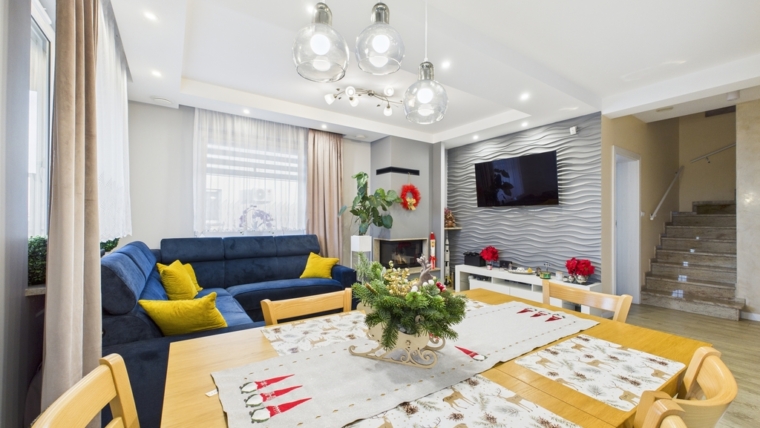 Bliźniak pod miastem| Kominek | Rekuperacja