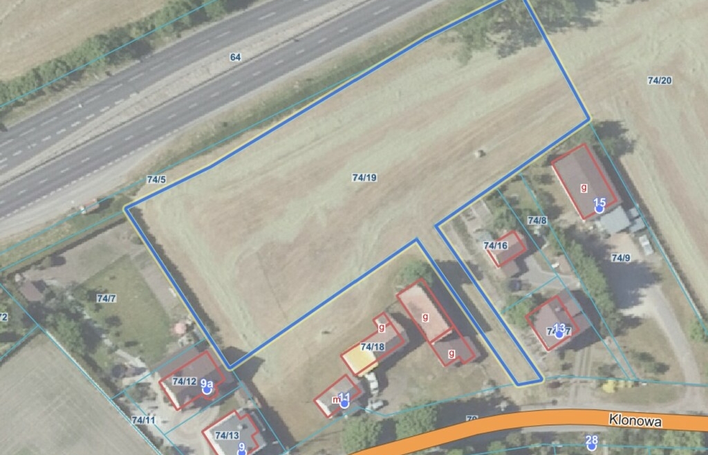 Działka usługowo-mieszkaniowa 4636 m2  Borowa