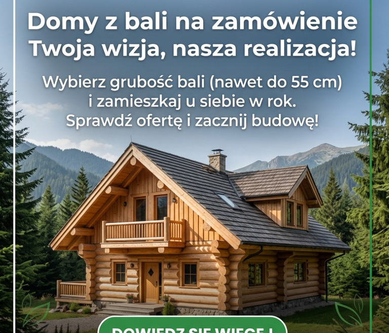 Domy z bali świerkowych – budowane na zamówienie